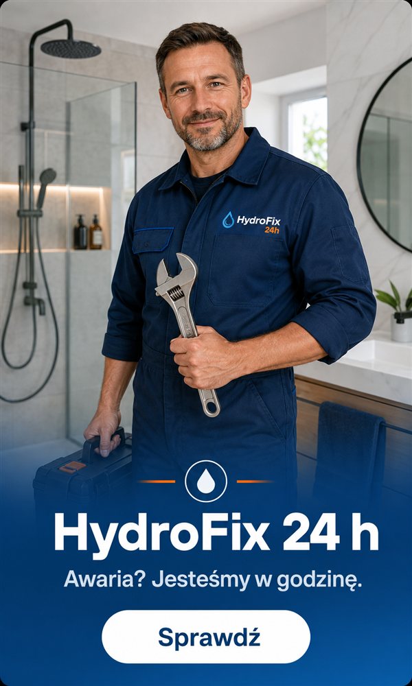 Reklama: HydroFix 24 h. Awaria? Jesteśmy w godzinę.